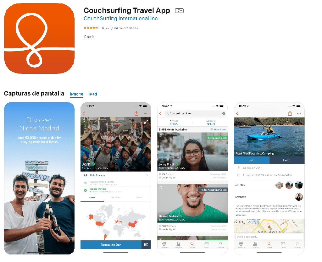 couchsurfing app