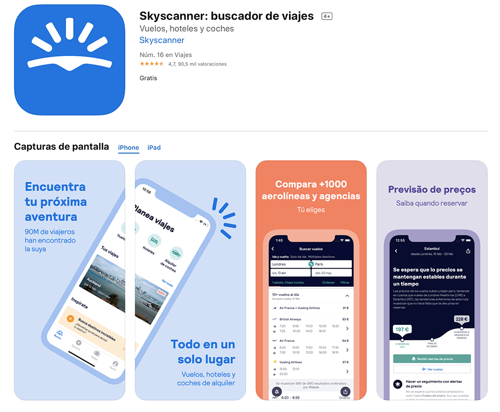 skyscanner app