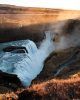 Cascada Gullfoss al atardecer