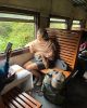 Vagón de tercera clase de un tren de Sri Lanka