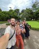 Selfie con un grupo de chicos indonesios en el Borobudur