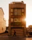 Puesta de sol en una de las calles de Kanawaza
