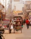 Una de las calles repleta de vida en Nueva Delhi