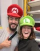 Selfie con las gorras de Mario y Luigi en Universal Studios