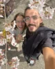 Selfie todos contentos con los cerezos en flor en Nikko