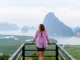 Disfrutando de las vistas del mirador Samet Nangshe en Tailandia