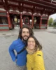 Visitando el templo Sensoji en Tokio con nuestros plumíferos de Decathlon