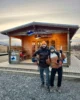 Ya equipados en nuestro punto de encuentro antes de empezar el trekking