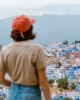 Vistas al pueblo azul de Marruecos desde la Mezquita Española