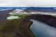 Vista de drone de las tierras altas o Highlands en Islandia