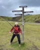 Eri utilizando bien los bastones de trekking