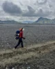 Atravesando la gran escombrera volcánica, la parte más aburrida de todo el Laugavegur trail