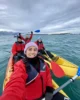 Con David y Silvia de @cualquierdestino haciendo el kayak en Jökulsárlón