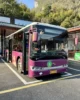Autobús lanzadera eléctrico dentro del parque