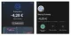 Mismo pago de 35 CNY con Revolut (4,28€) a la izquierda y N26 (4,25€) a la derecha.