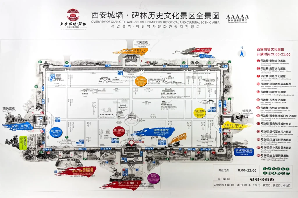 Mapa de la muralla de Xi'an