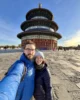 Bien abrigados visitando el Templo del Cielo en Pekín