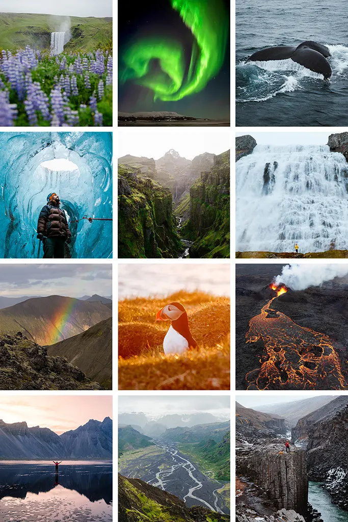 Mapa Islandia Insiders: fotos de las localizaciones