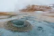 Fumarolas en una zona geotermal en Islandia