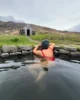 Primer baño de la ruta en Guðrúnarlaug, justo antes de entrar a los fiordos del Oeste