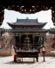 Patio del Templo del Dios de la Ciudad de Pingyao