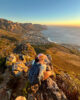 Puesta de sol preciosa desde lo alto de Lion's Head