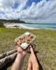 Disfrutando de nuestra ensalada con vistas a Buffels Bay